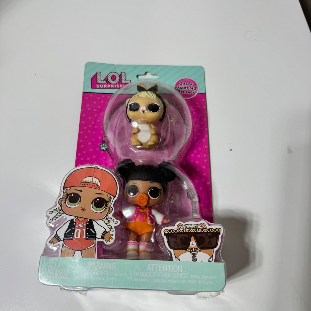 LOL Surprise 2-Pack Collectible Figures Doll and Pet Pink Orange New NIB MGA